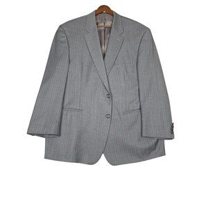 🦋Lauren Ralph Lauren Men's Gray Pinstriped Wool Coat 46R(S)